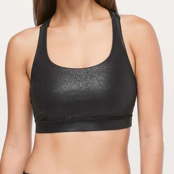 NWT LULULEMON Energy Bra Longline lululemon Bra Medium Support, black size 8